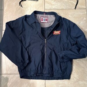 vintage Destination point special beer Navy Blue Zip-Up Jacket size M